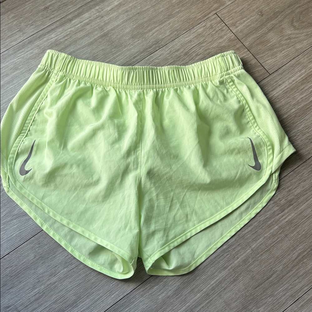 Neon green Nike Dri-Fit Athletic Shorts